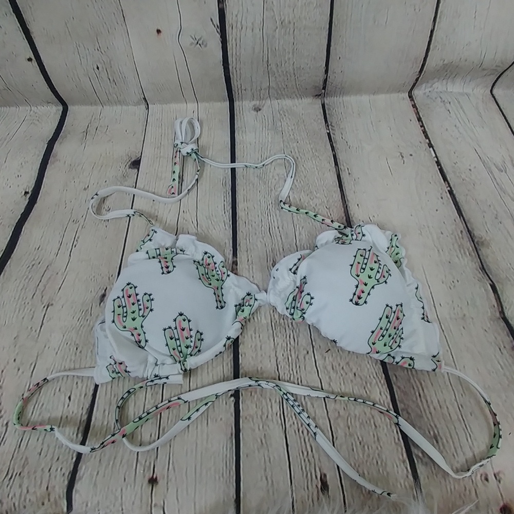 Last one Cactus print sexy bikini set swimsuit M - Picture 3 of 7